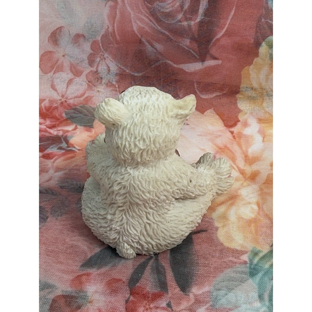 Vintage Ceramic Teddy Bear Figurine Holding Rabbit Mini Animal‎ 2.5" - Picture 3 of 5